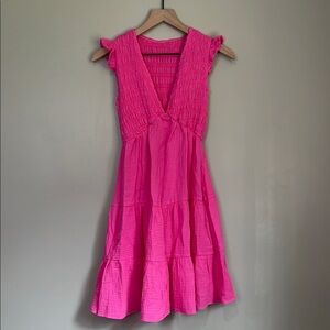 NWT Beachsissi V Neck Dress Pink Women's Medium